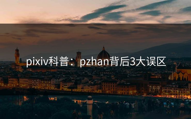 pixiv科普:pzhan背后3大误区